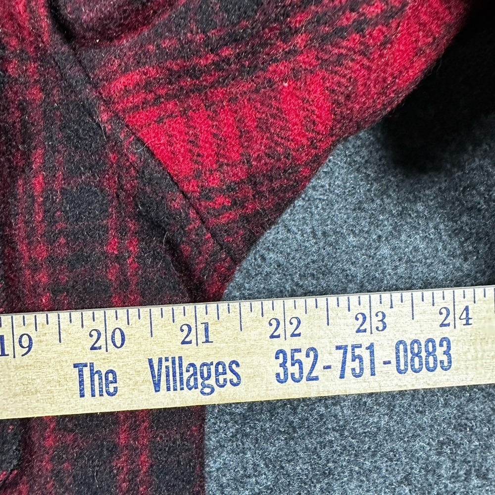 Woolrich 40's/50's Mackinaw Wool Jacket Size 38 Red Black Plaid Hunting Coat VTG - Picture 5 of 6